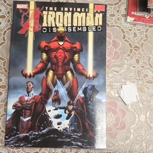 Marvel Iron Man Disassembled Comic with Red and Gold Armor